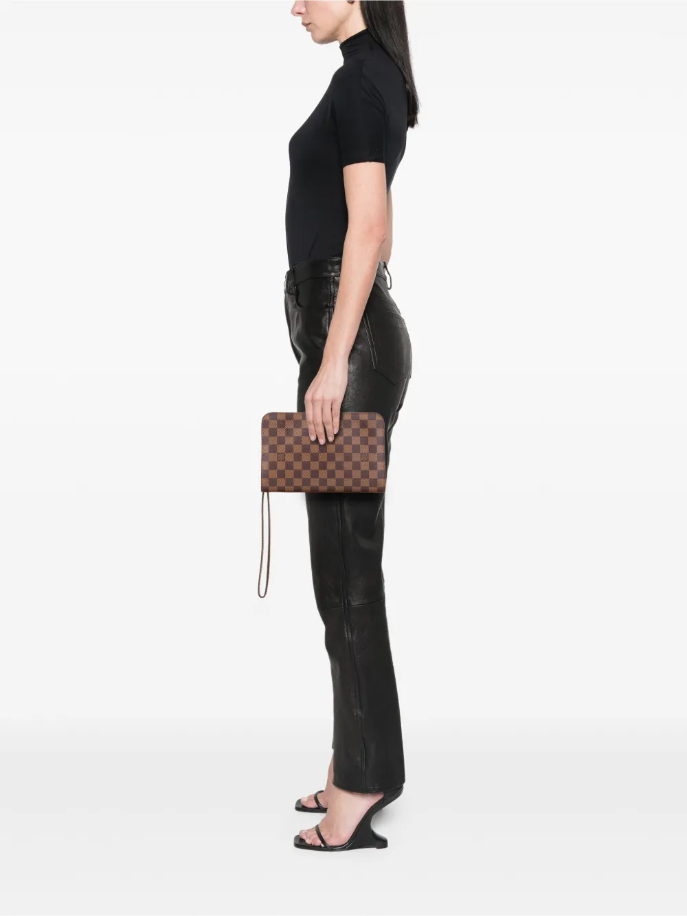 Louis Vuitton Pre-Owned 2002 Damier Ebene Saint Louis Pochette clutch bag | Pre-Owned | Image 2
