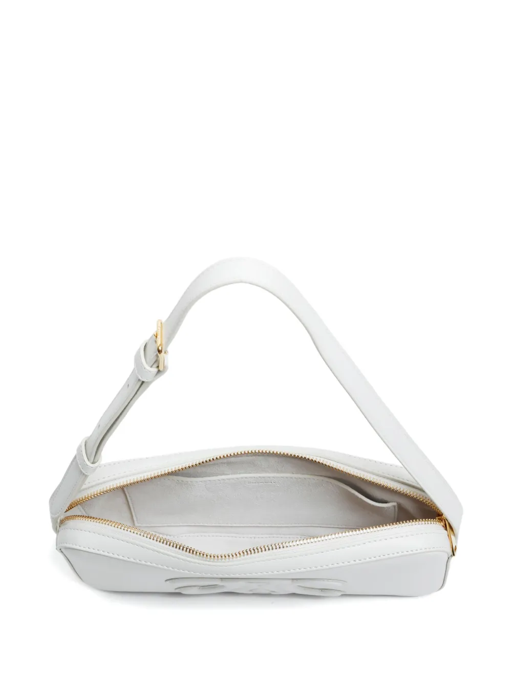 Pre-owned Celine 2020-2024s Triomphe Shoulder Bag In White