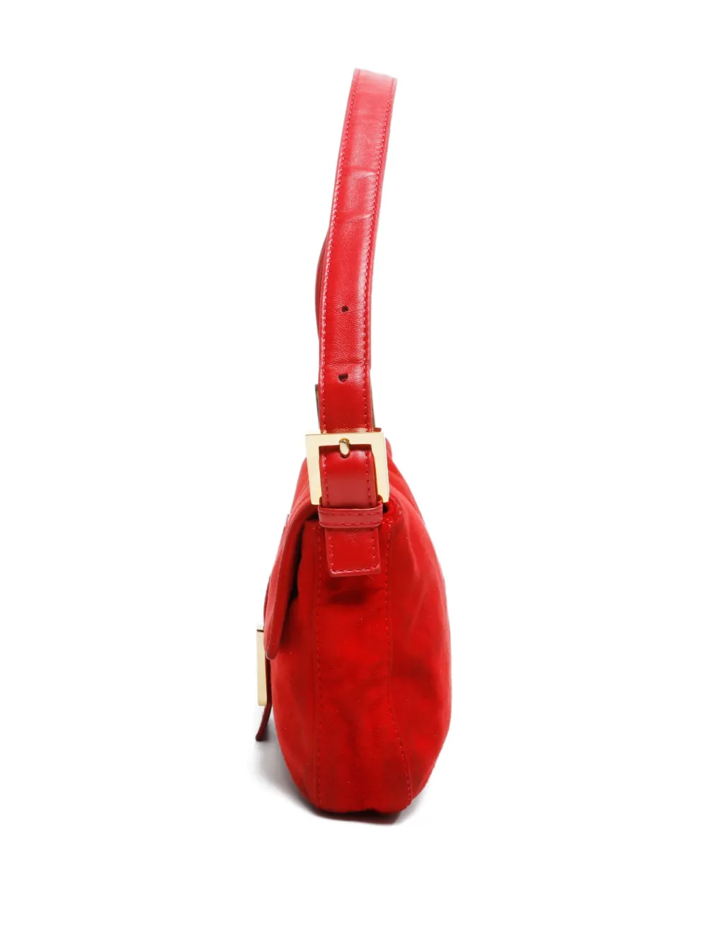Pre-owned Fendi 2000-2010s Mamma Baguette Shoulder Bag In Red