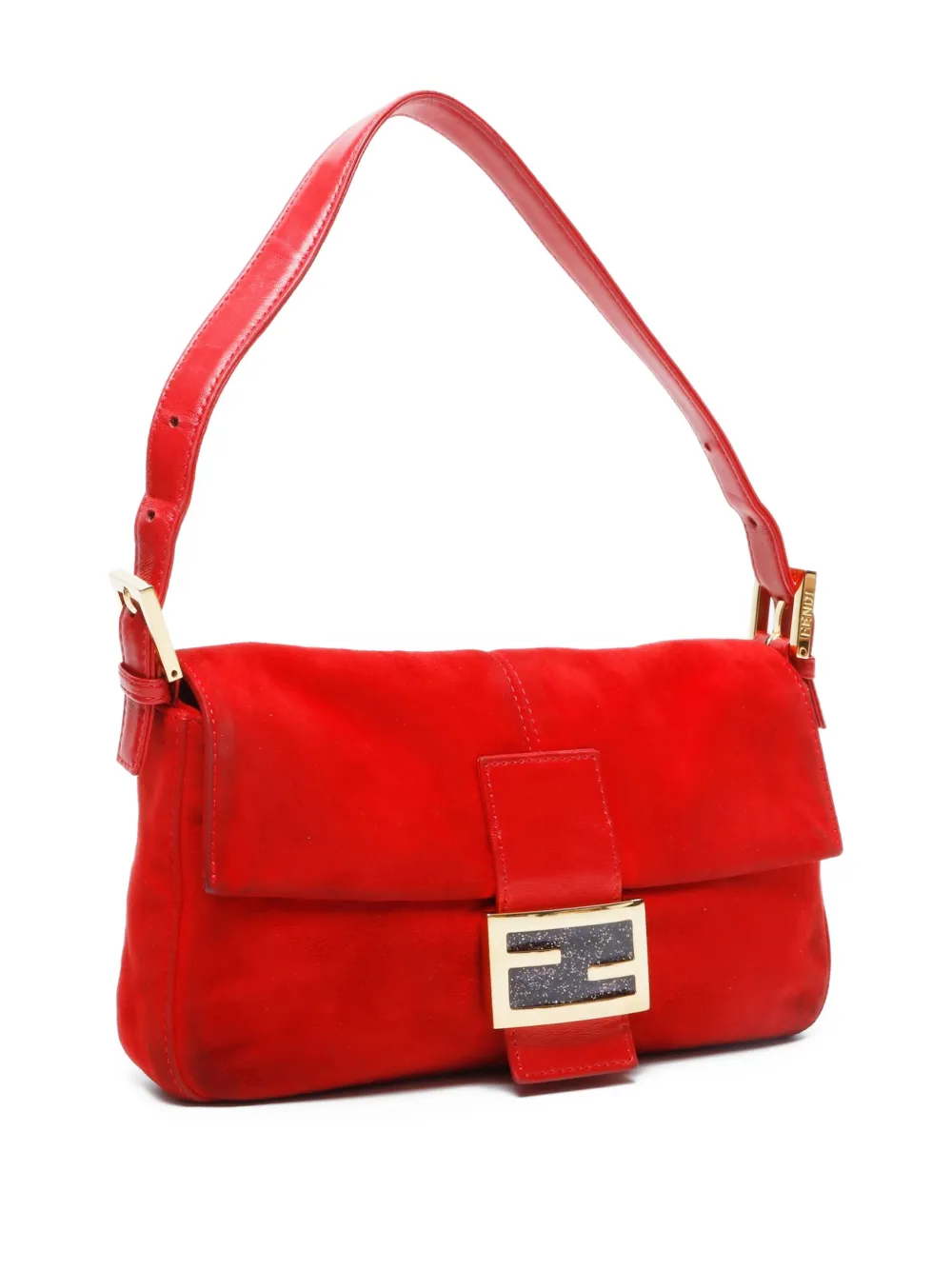 Pre-owned Fendi 2000-2010s Mamma Baguette Shoulder Bag In Red