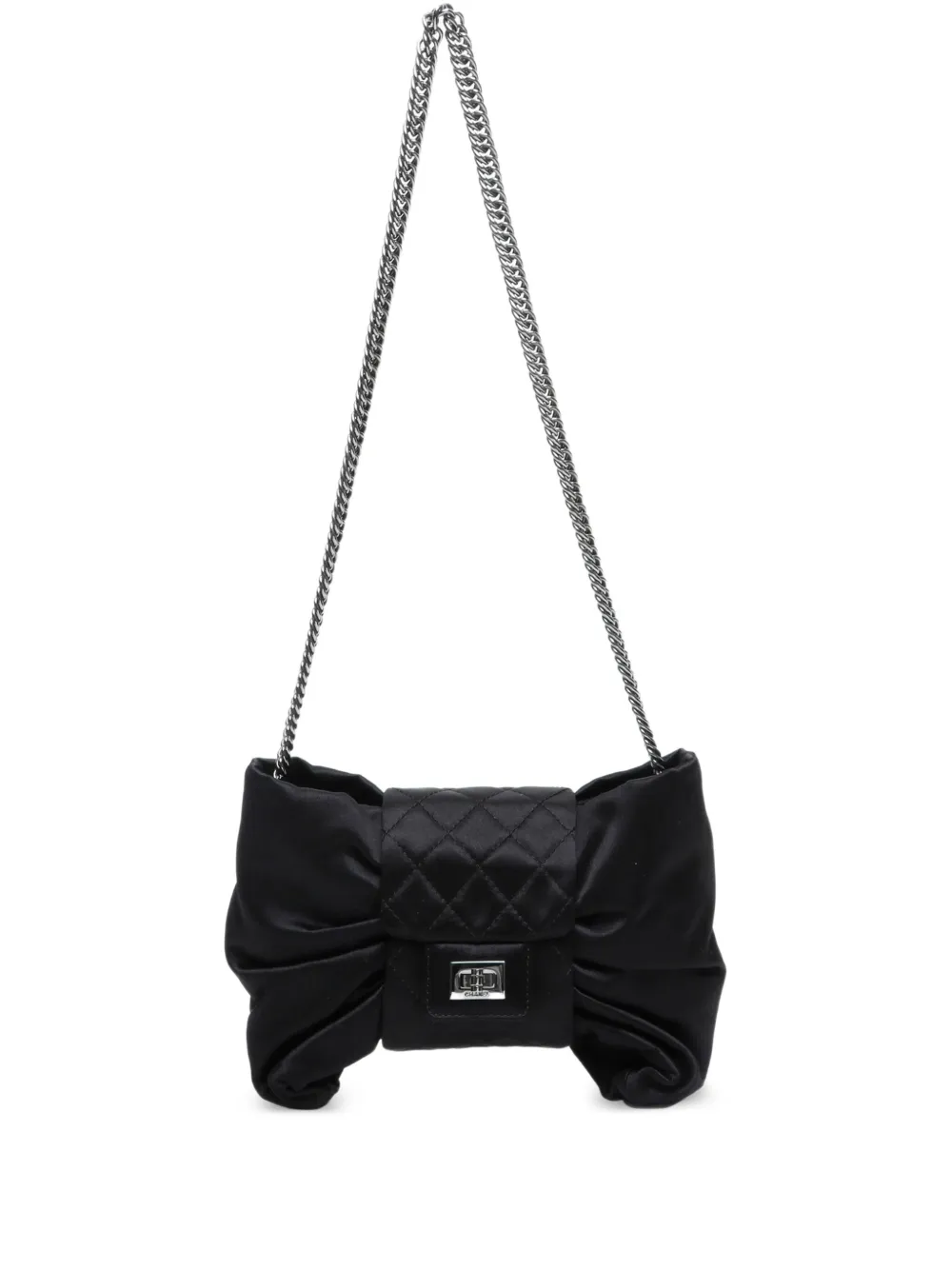 CHANEL Pre-Owned 2008-2009 satin ribbon shoulder bag | Black | Image 1