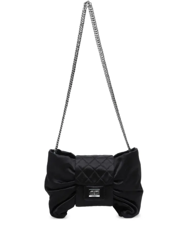 CHANEL Pre-Owned 2008-2009 サテン ショルダーバッグ | ブラック 