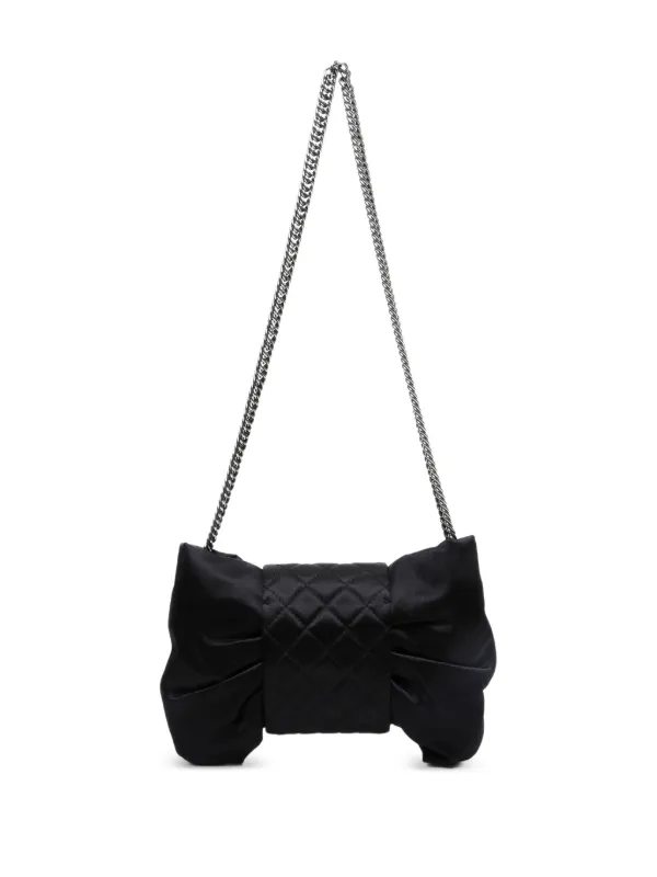 CHANEL Pre-Owned 2008-2009 サテン ショルダーバッグ | ブラック