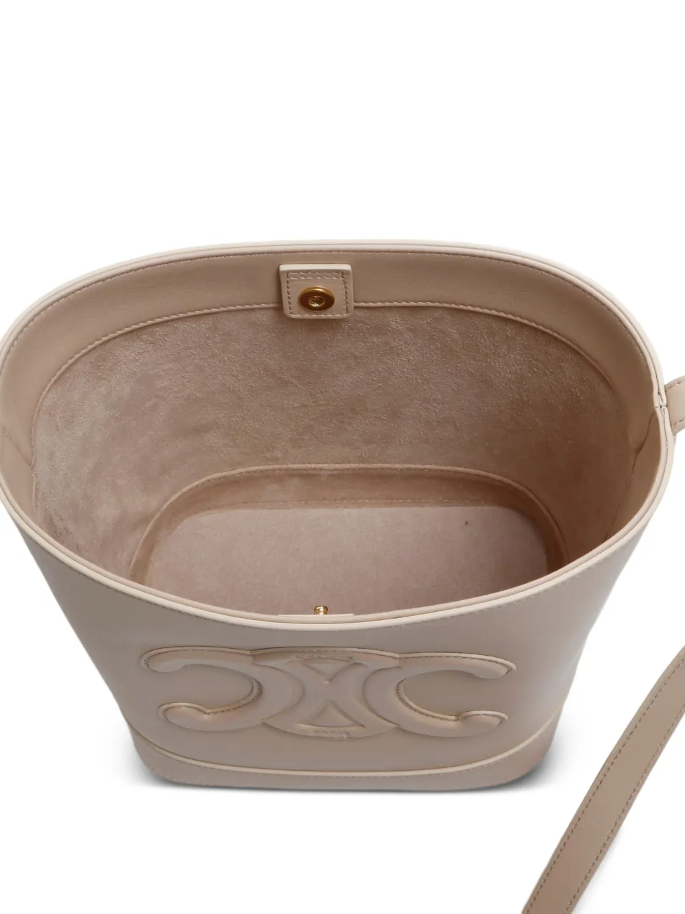Pre-owned Celine 2020-2024 Triomphe Shoulder Bag In Neutral