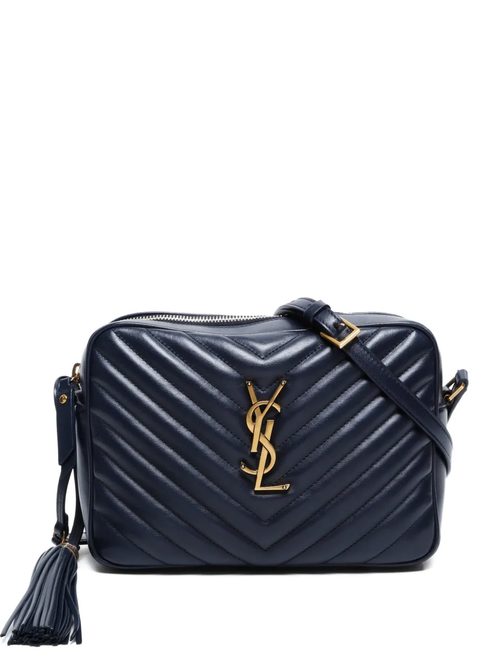 Saint Laurent Pre-Owned 2010-2020s Lou camera crossbody bag | Blue | Image 1