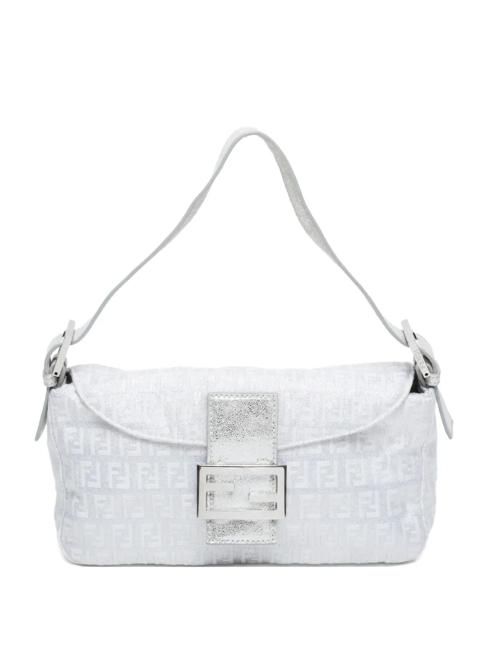Fendi Pre-Owned 2000-2010s Zucchino Mamma baguette shoulder bag | White | Image 1