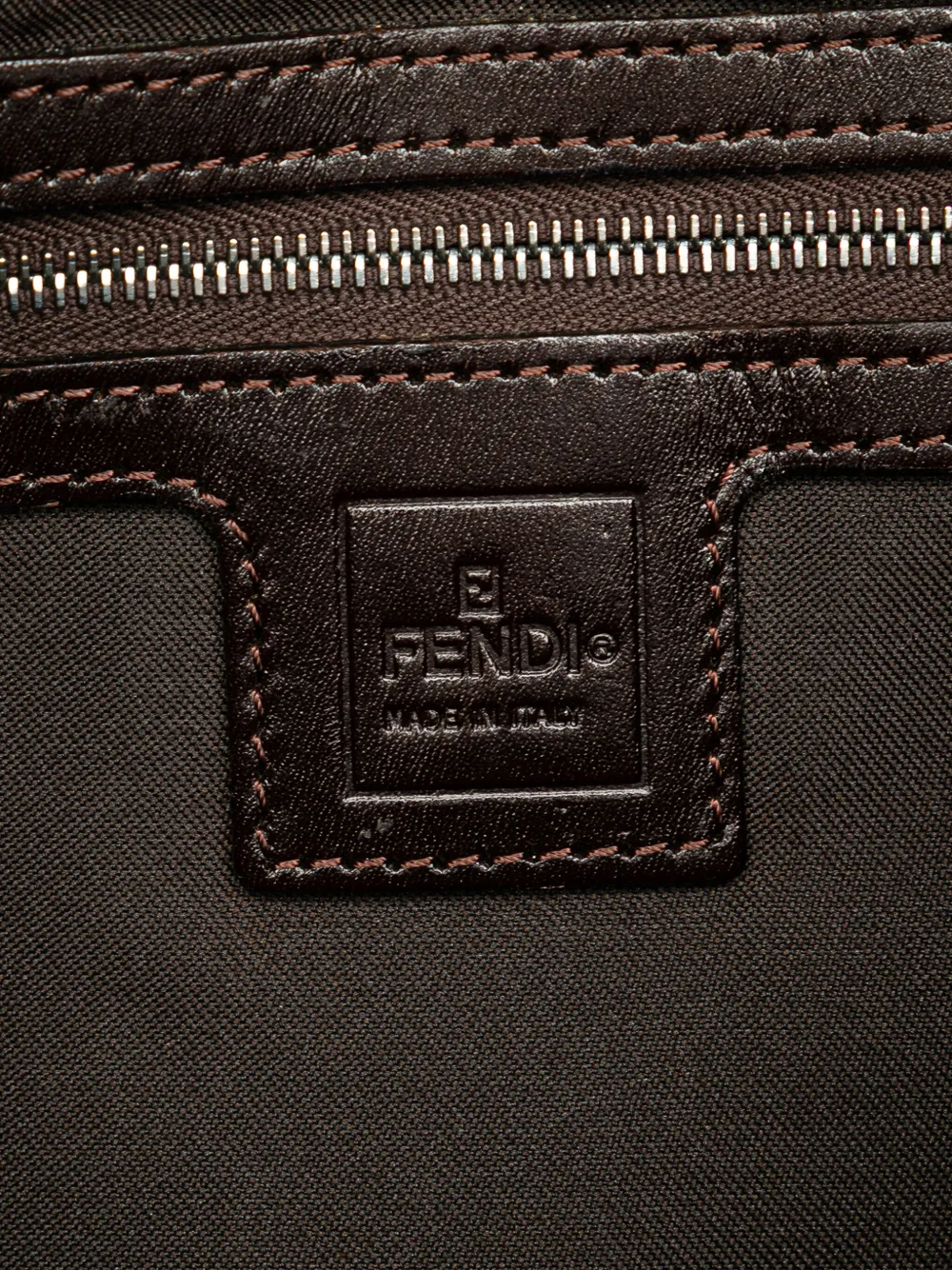 Pre-owned Fendi 20th Century Zucca Canvas Mamma Forever Shoulder Bag In Brown