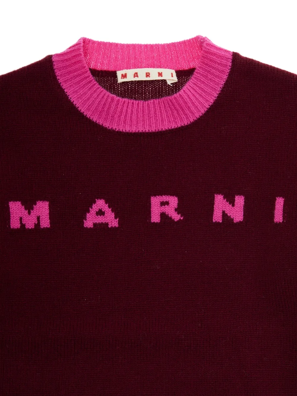 Marni Kids Trui met ronde hals en logo Roze