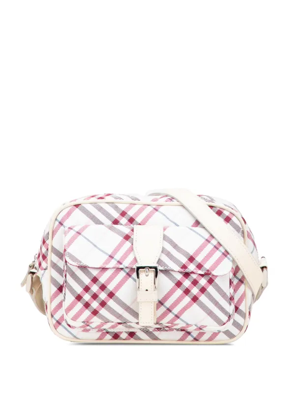 BURBERRY ホワイト ショルダーバッグ BURBERRY レザーショルダーバッグ