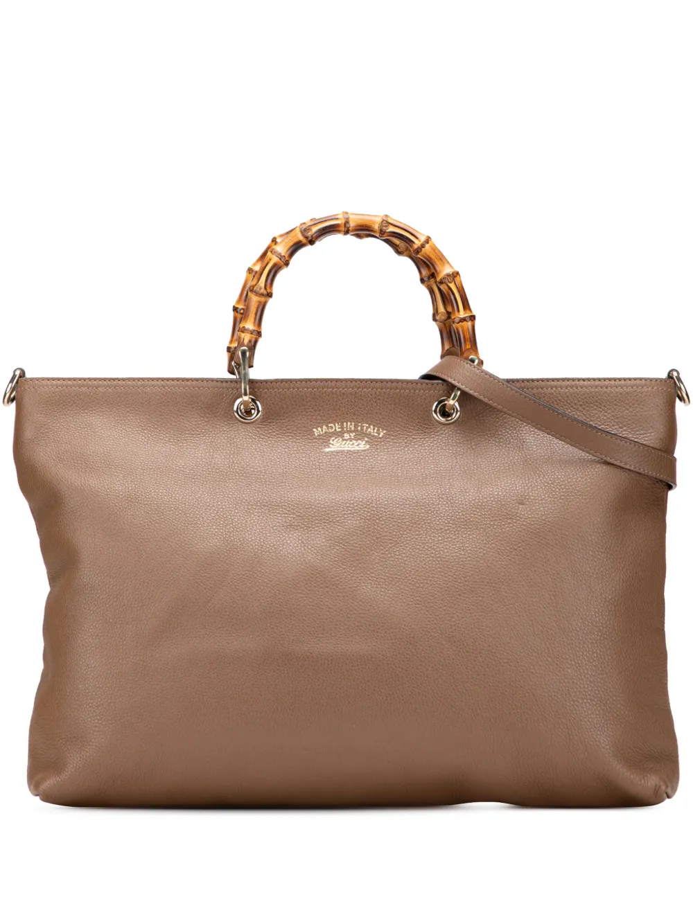 Gucci Pre-Owned 2000-2015 Large Calfskin Bamboo Shopper satchel - ブラウン Gucci Pre-Owned 2000-2015 Large Calfskin Bamboo Shopper satchel - ブラウン