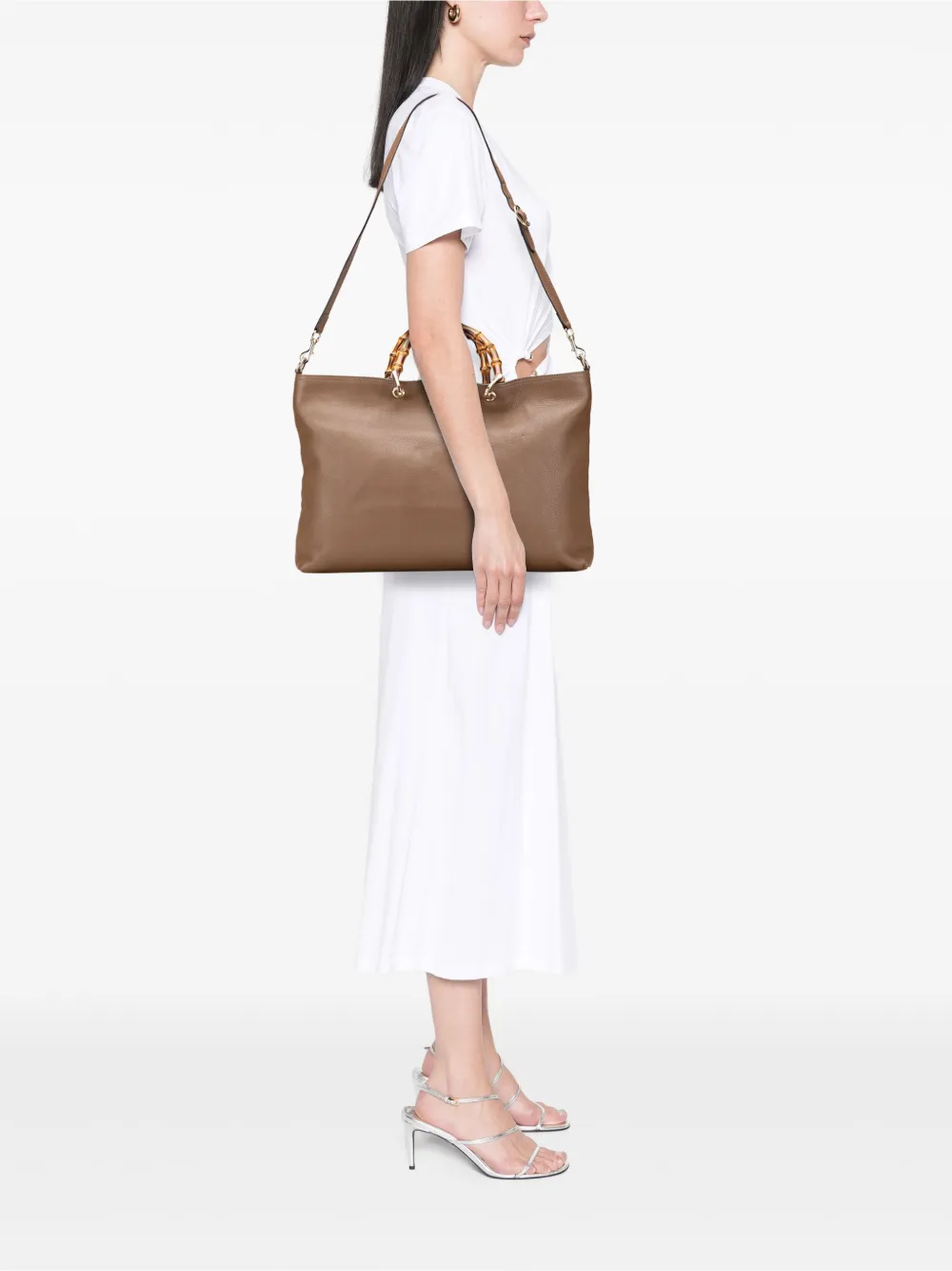 Gucci Pre-Owned 2000-2015 Large Calfskin Bamboo Shopper satchel | Pre-Owned | Image 2