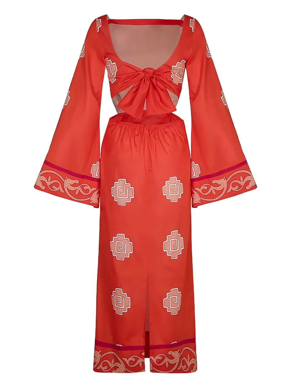 Johanna Ortiz Underwater Sanctuary Midi Dress In Multi