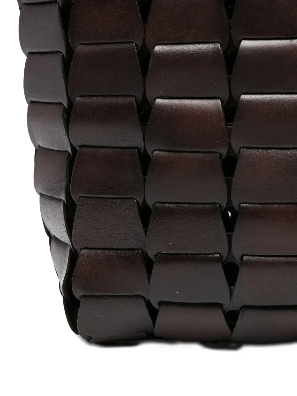 DRAGON DIFFUSION Shopper van geweven leer Zwart