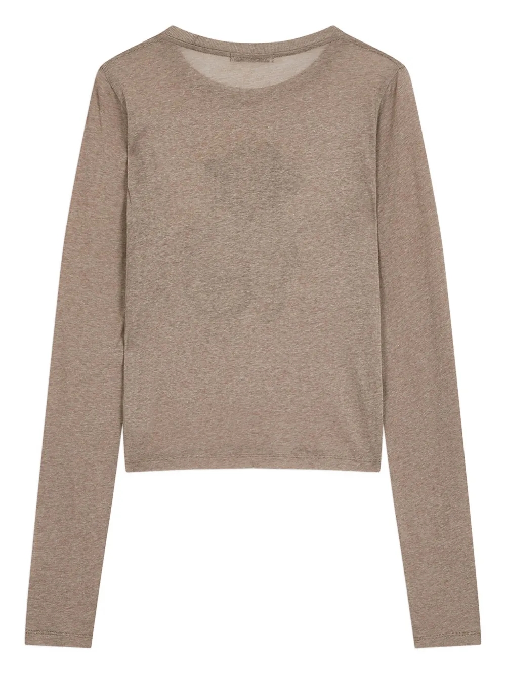 Open Yy Dog-print Long-sleeved T-shirt In Brown