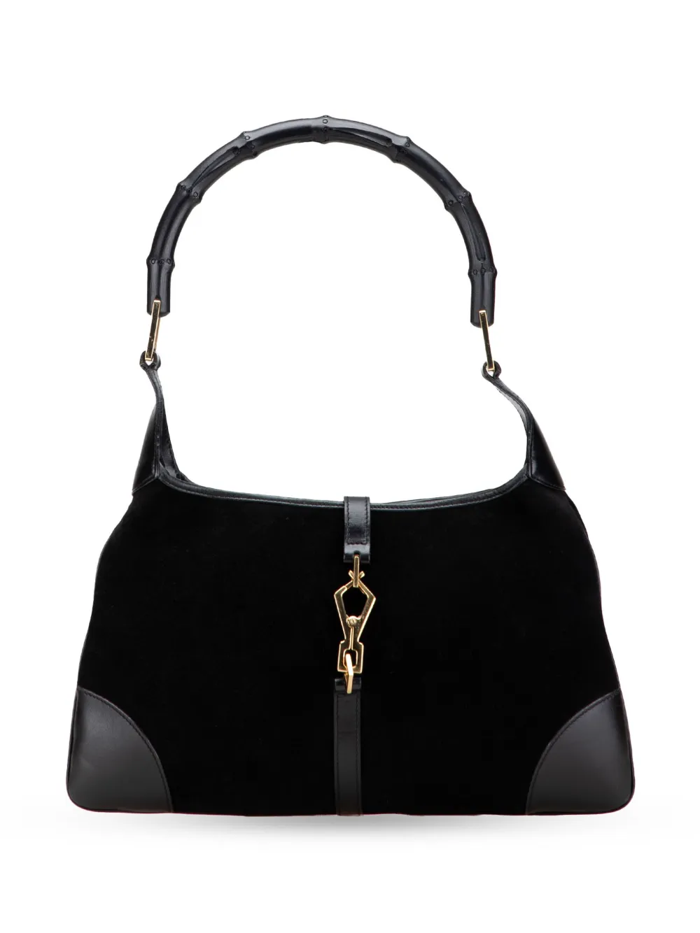Gucci Pre-Owned 20th Century Suede Bamboo Jackie hobo bag - ブラック Gucci Pre-Owned 20th Century Suede Bamboo Jackie hobo bag - ブラック