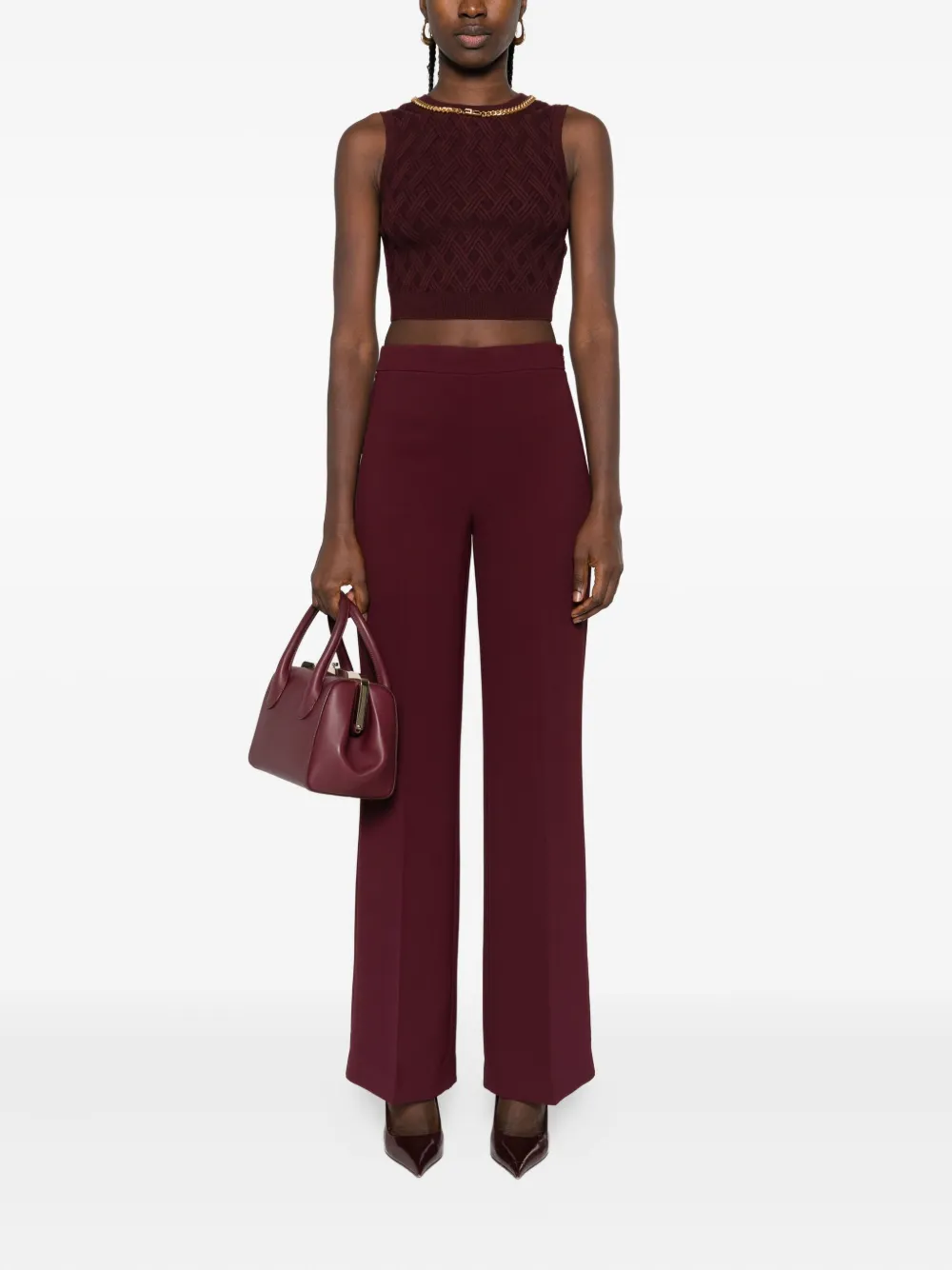 TWINSET pull-on style trousers - Paars