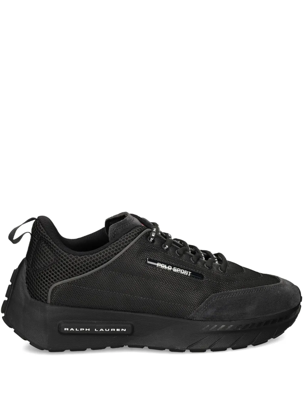 Polo Ralph Lauren mesh-panel suede trainers Black