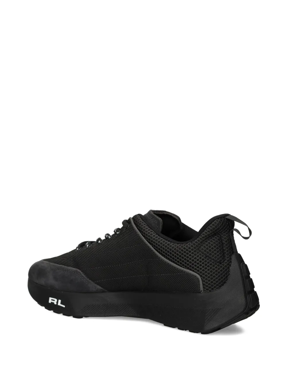 Polo Ralph Lauren mesh-panel suede trainers Black