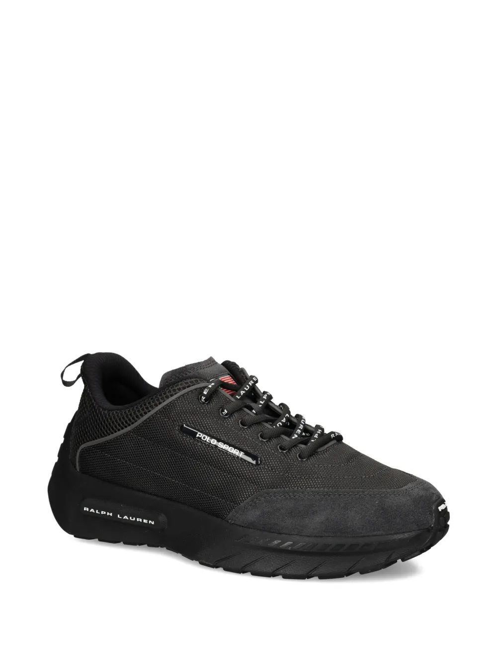 Polo Ralph Lauren mesh-panel suede trainers Black