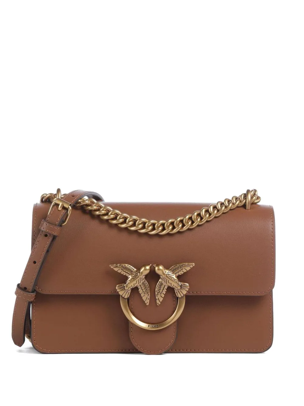 PINKO mini Love One chain crossbody bag - MARRONE PINKO mini Love One chain crossbody bag - MARRONE