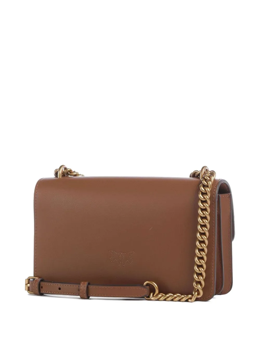 Pinko Mini Love One Chain Crossbody Bag In Brown