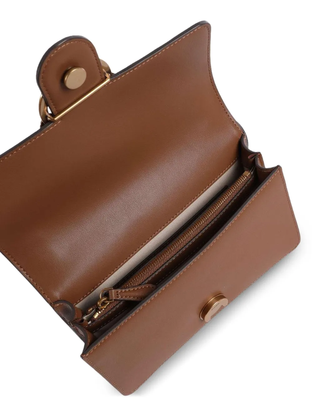 PINKO Love One mini-crossbodytas met ketting MARRONE