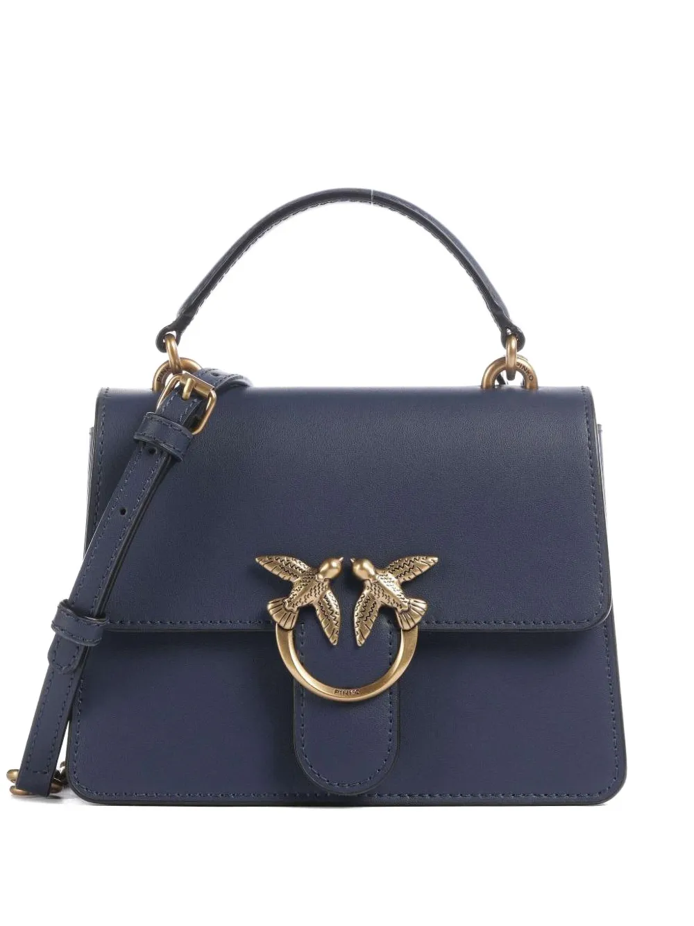 PINKO mini Love one-top handle tote bag - ブラック PINKO mini Love one-top handle tote bag - ブラック