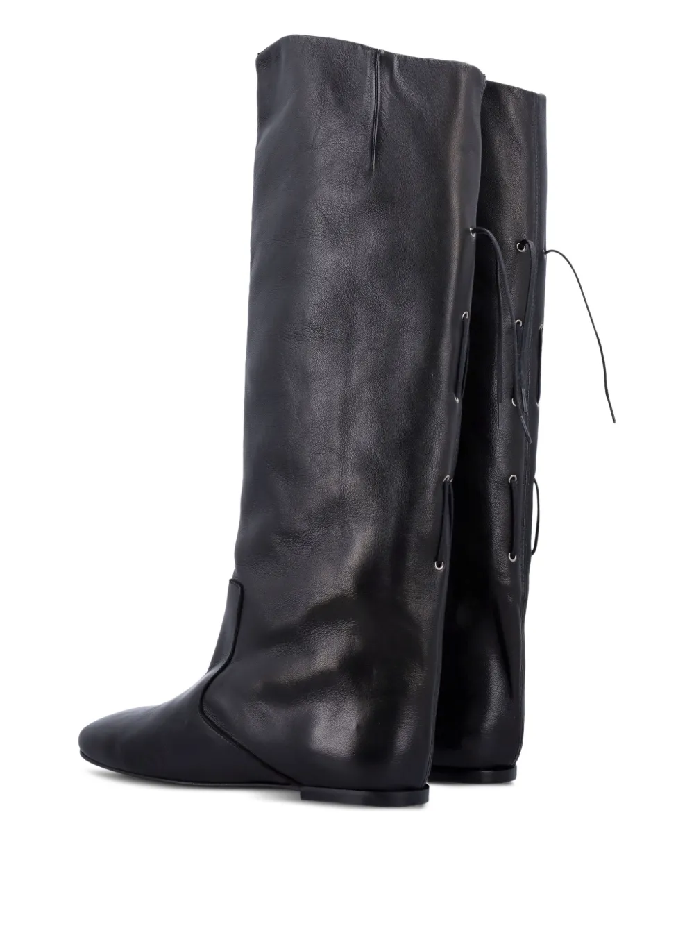 Miista Karola lace-up leather boots Black