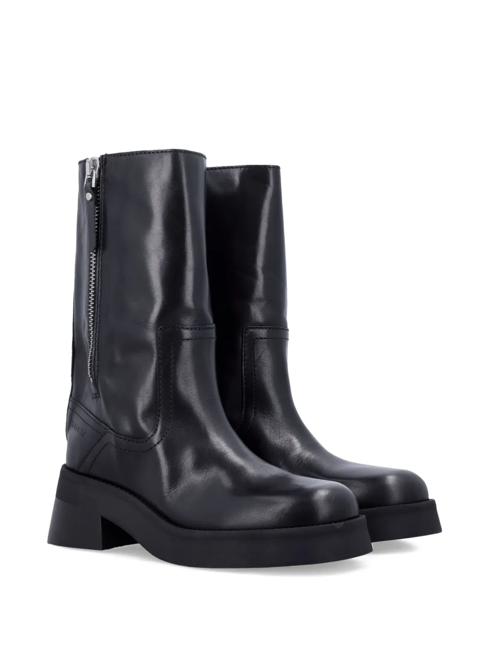 Miista Gunda zip-detail leather boots Black