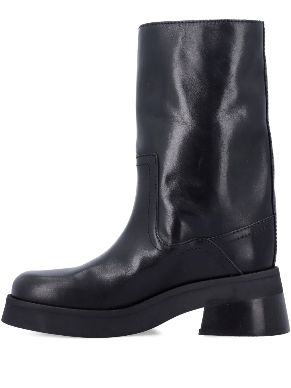 Miista Gunda zip-detail leather ankle boots Zwart