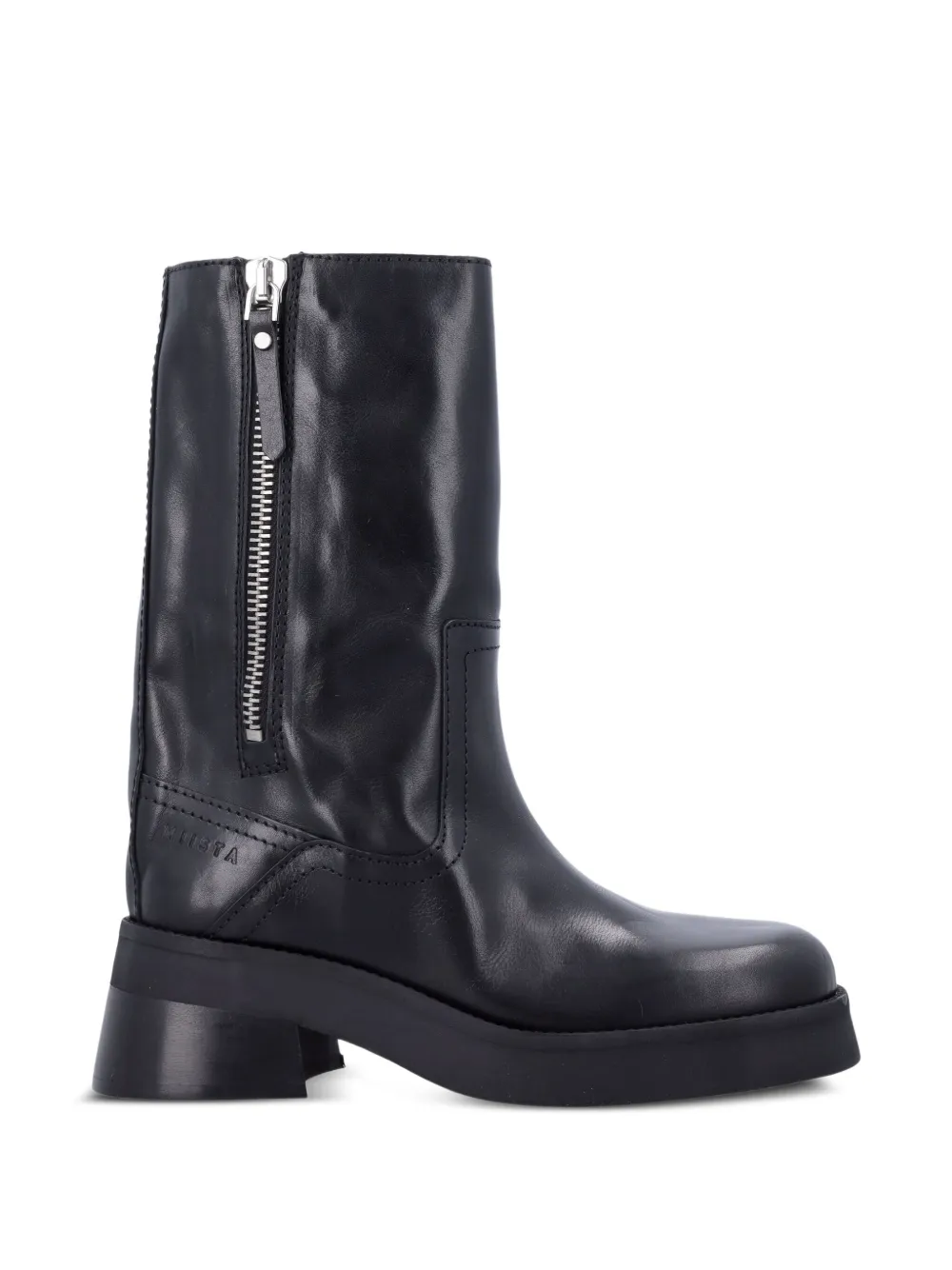 Miista Gunda zip-detail leather boots Black