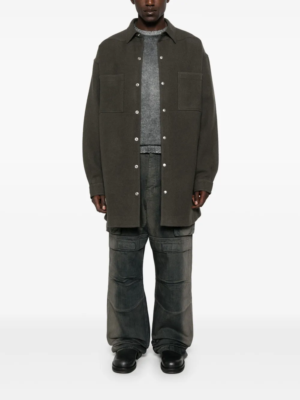 Rick Owens double-pocket wool shirt jacket | Shirt Jackets | Image 2