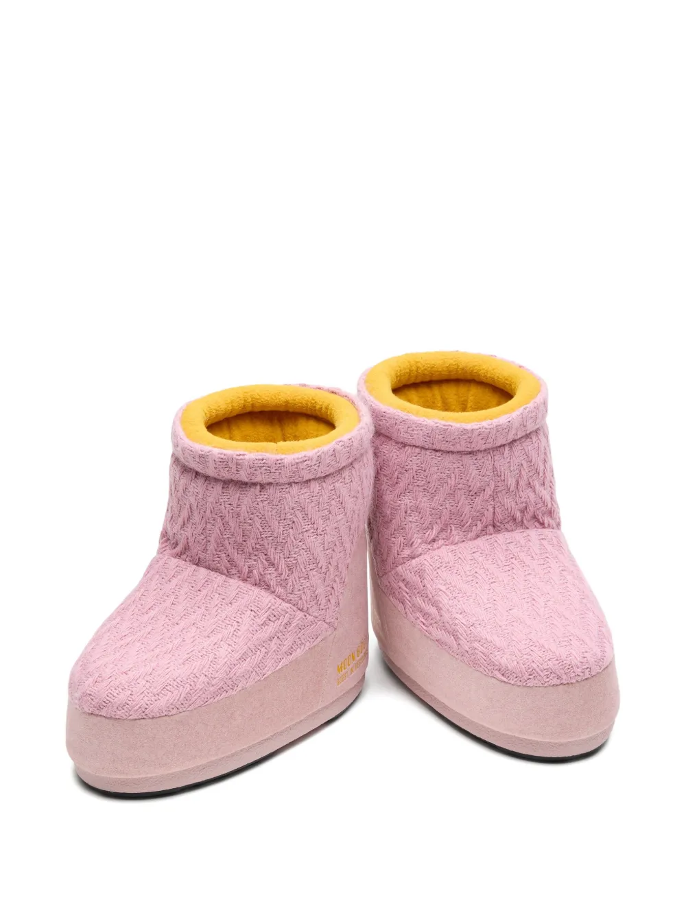 Moon Boot X Guest In Residence Knitted No-lace Ankle Boots In Pink