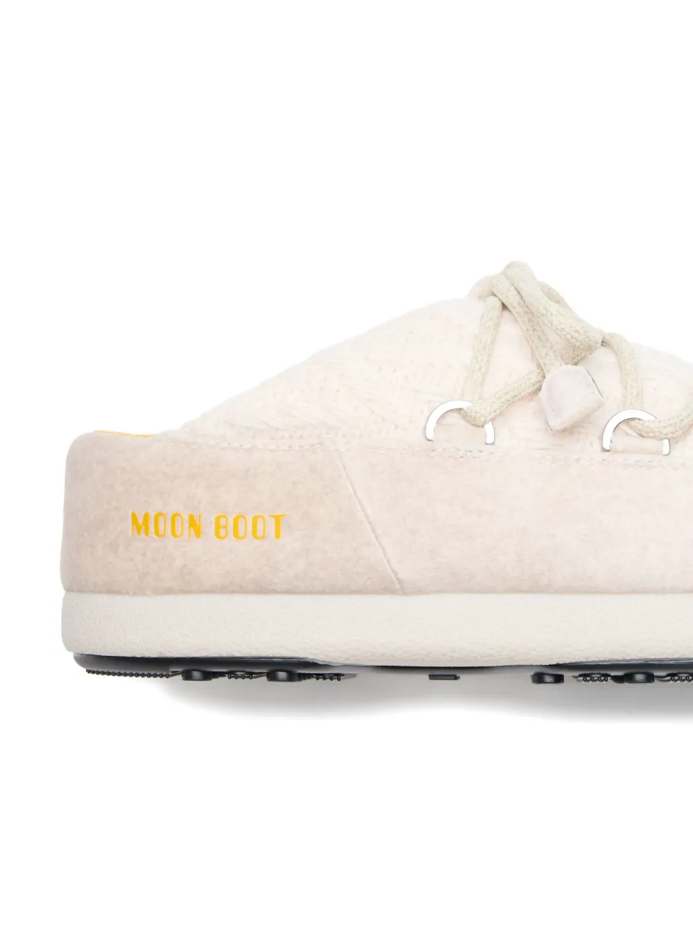 Moon Boot X Gir Evx Cable-knit Platform Mules In White