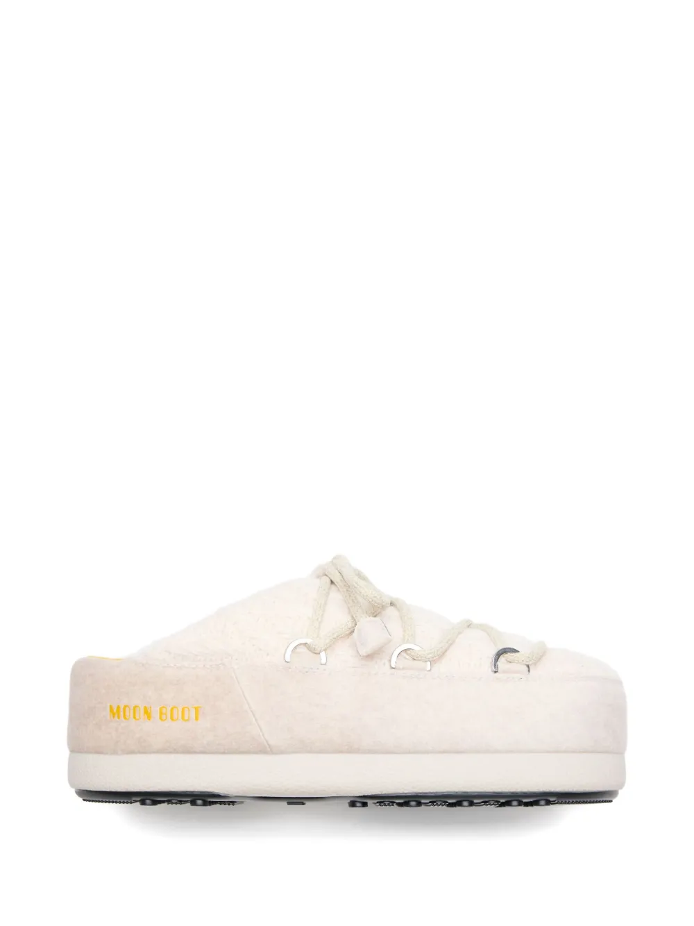 Moon Boot X Gir Evx Cable-knit Platform Mules In White