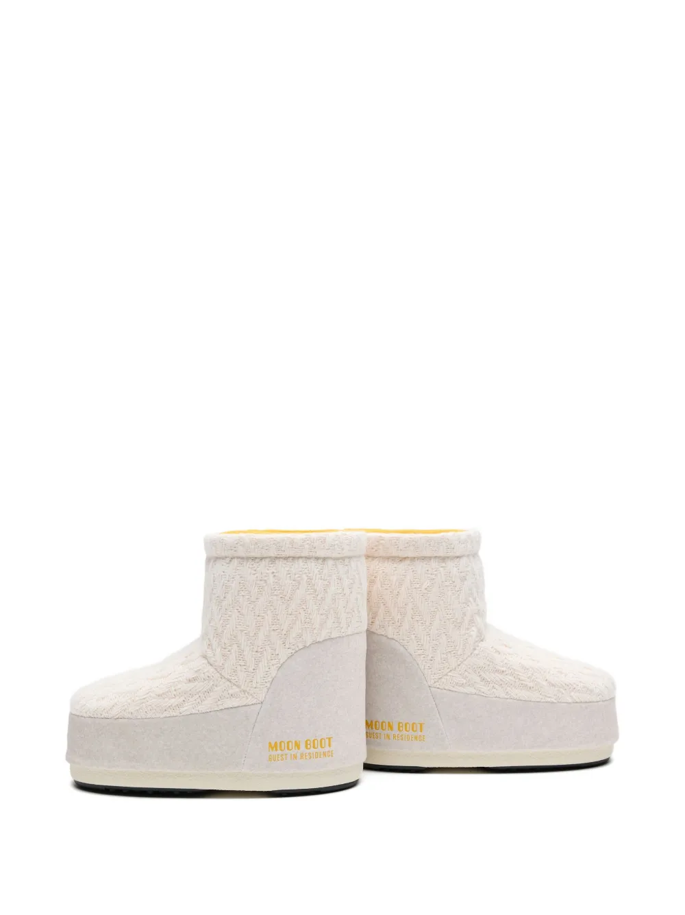 Moon Boot X Guest In Residence Knit No-lace Boots In White