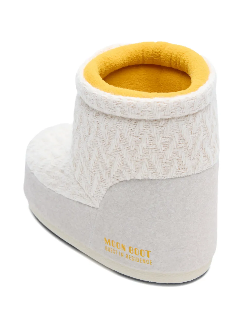 Moon Boot X Guest In Residence Knit No-lace Boots In White