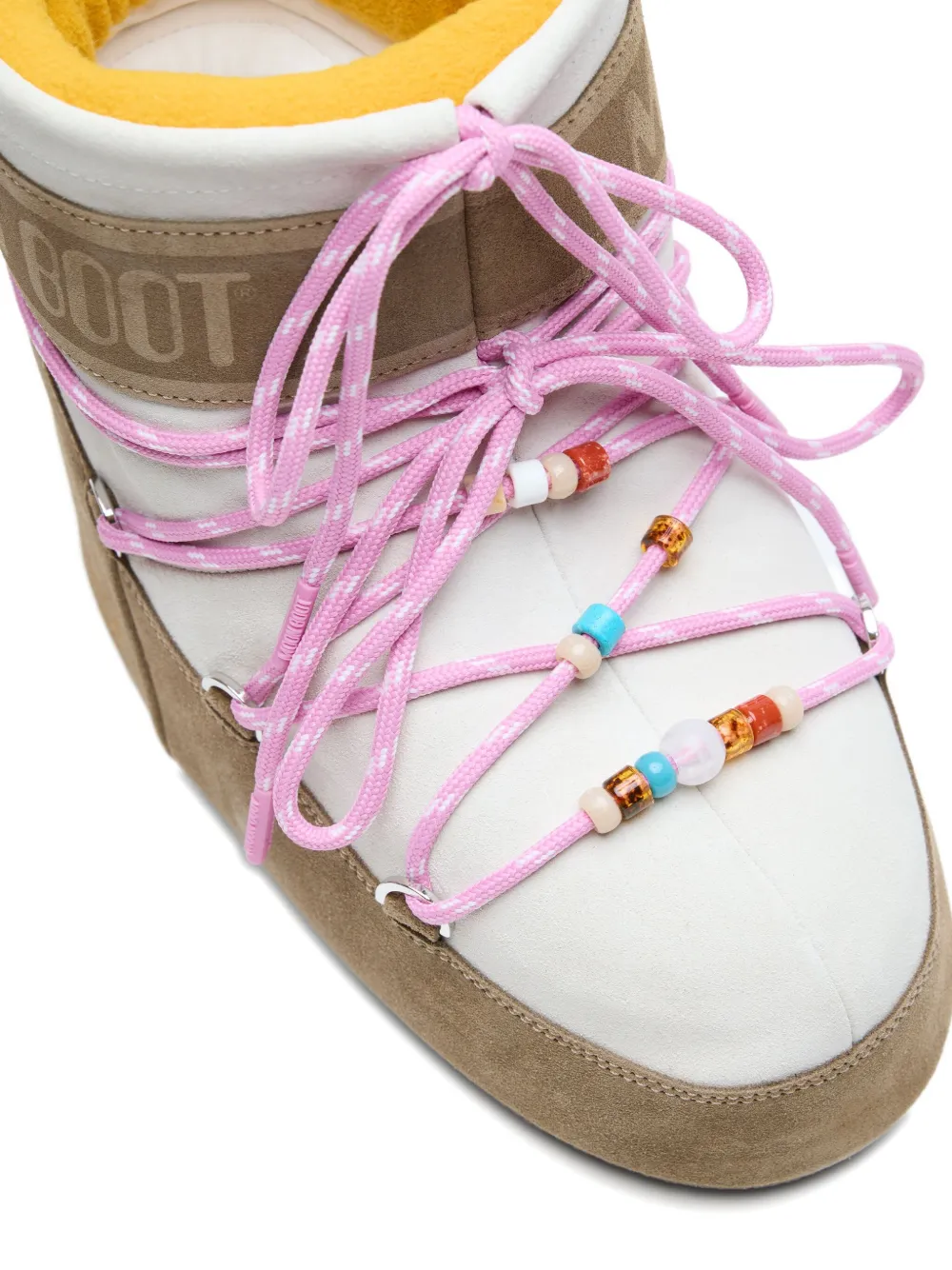 Moon Boot X Guest In Residence Beaded Suede Boots In Brown