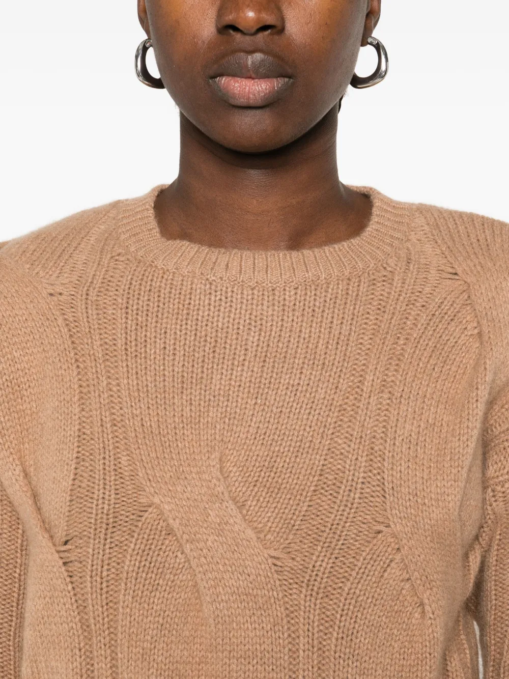 kujten Kabelgebreide trui Bruin