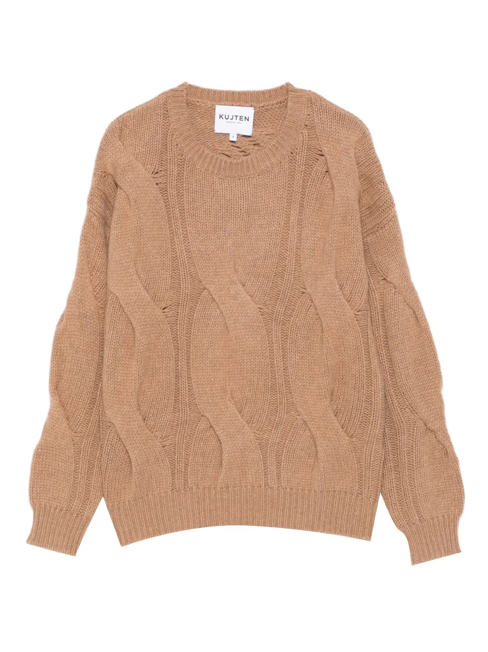 Kujten Cable-knit Sweater In Brown