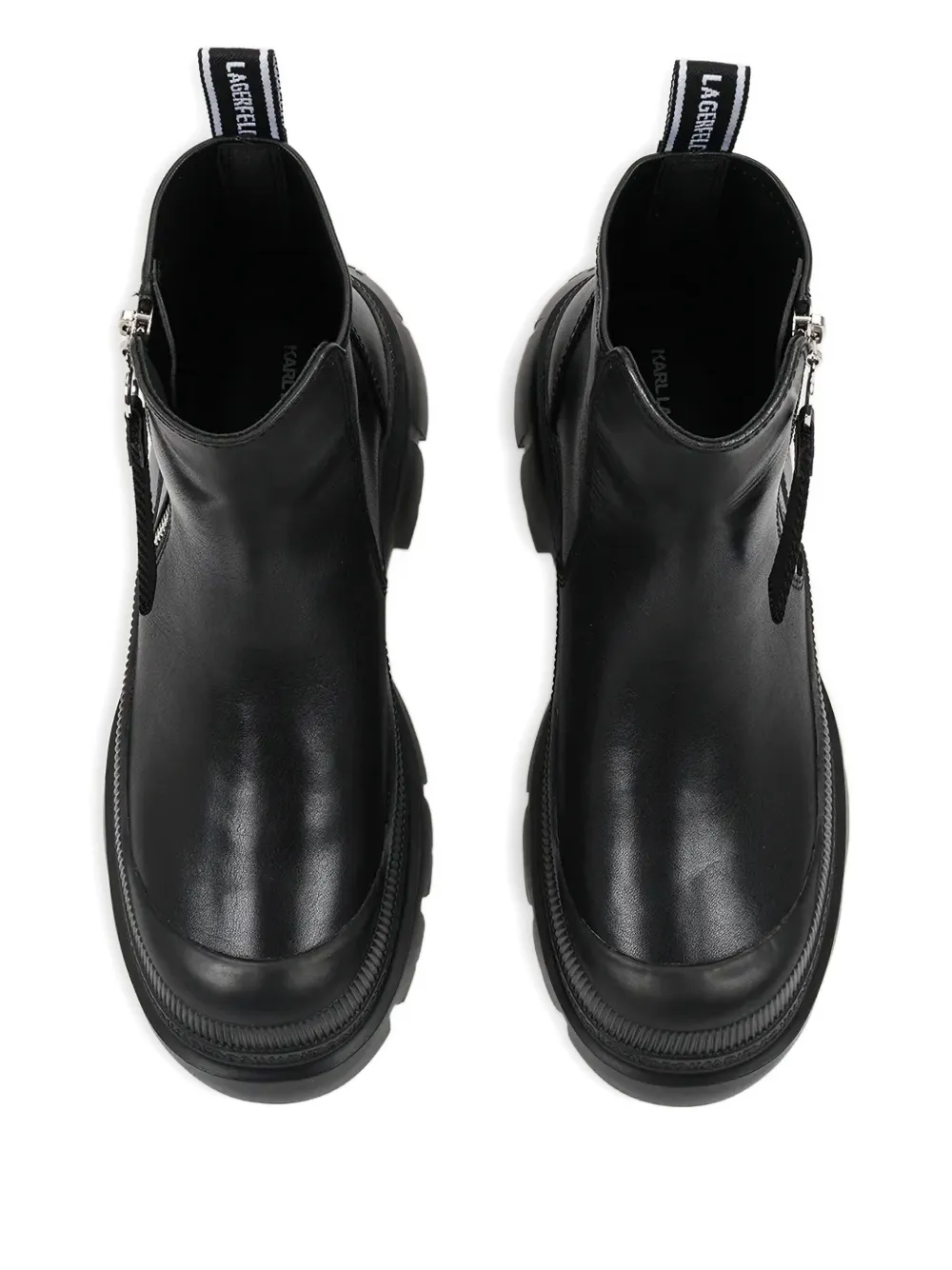 Karl Lagerfeld zip-detail chunky sole boots Black
