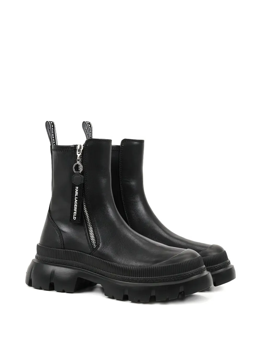Karl Lagerfeld zip-detail chunky sole boots Black