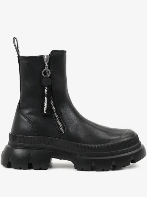 Karl Lagerfeld bottines zippées à semelle épaisse