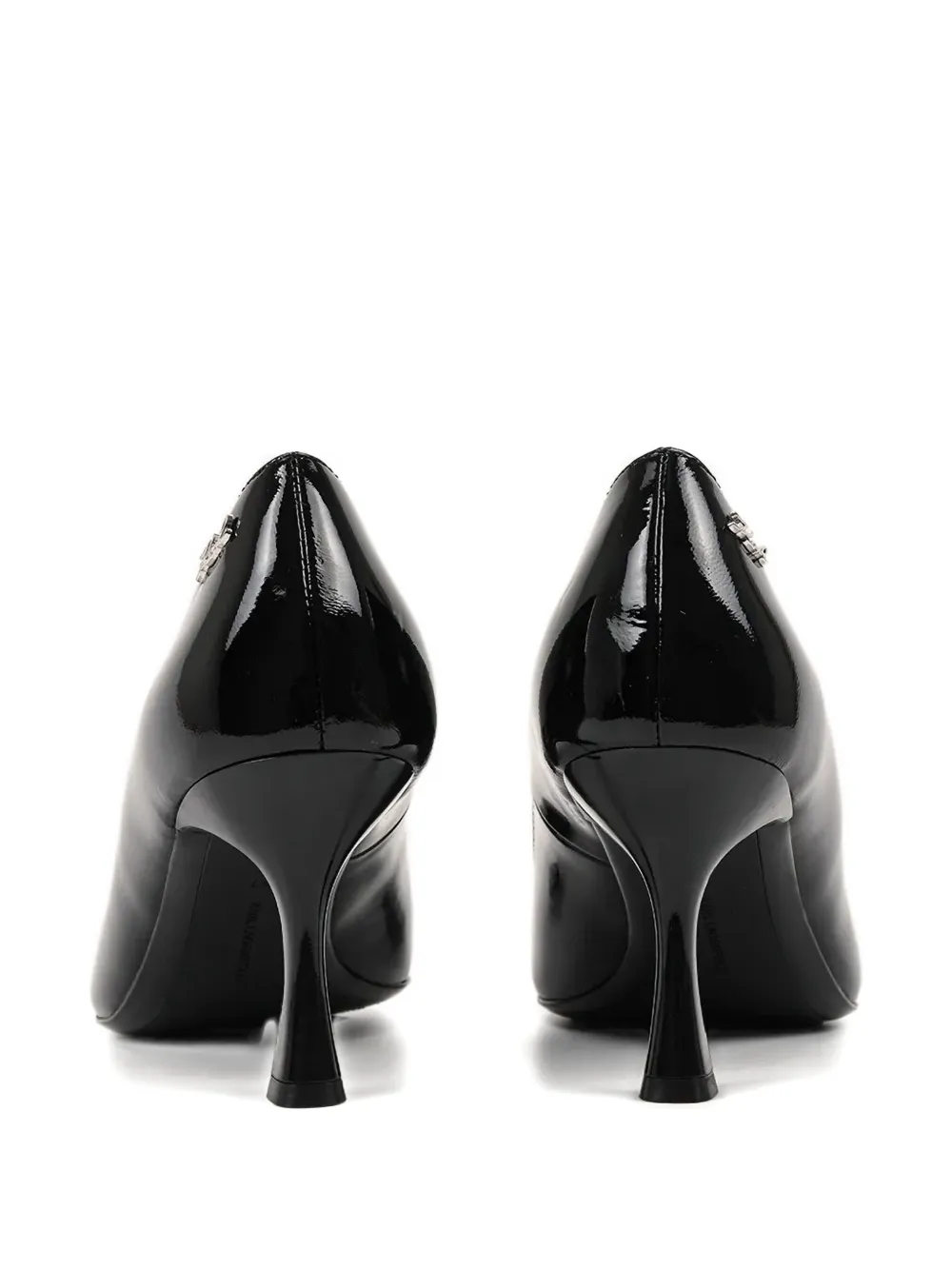 Karl Lagerfeld metallic-toe patent pumps Black