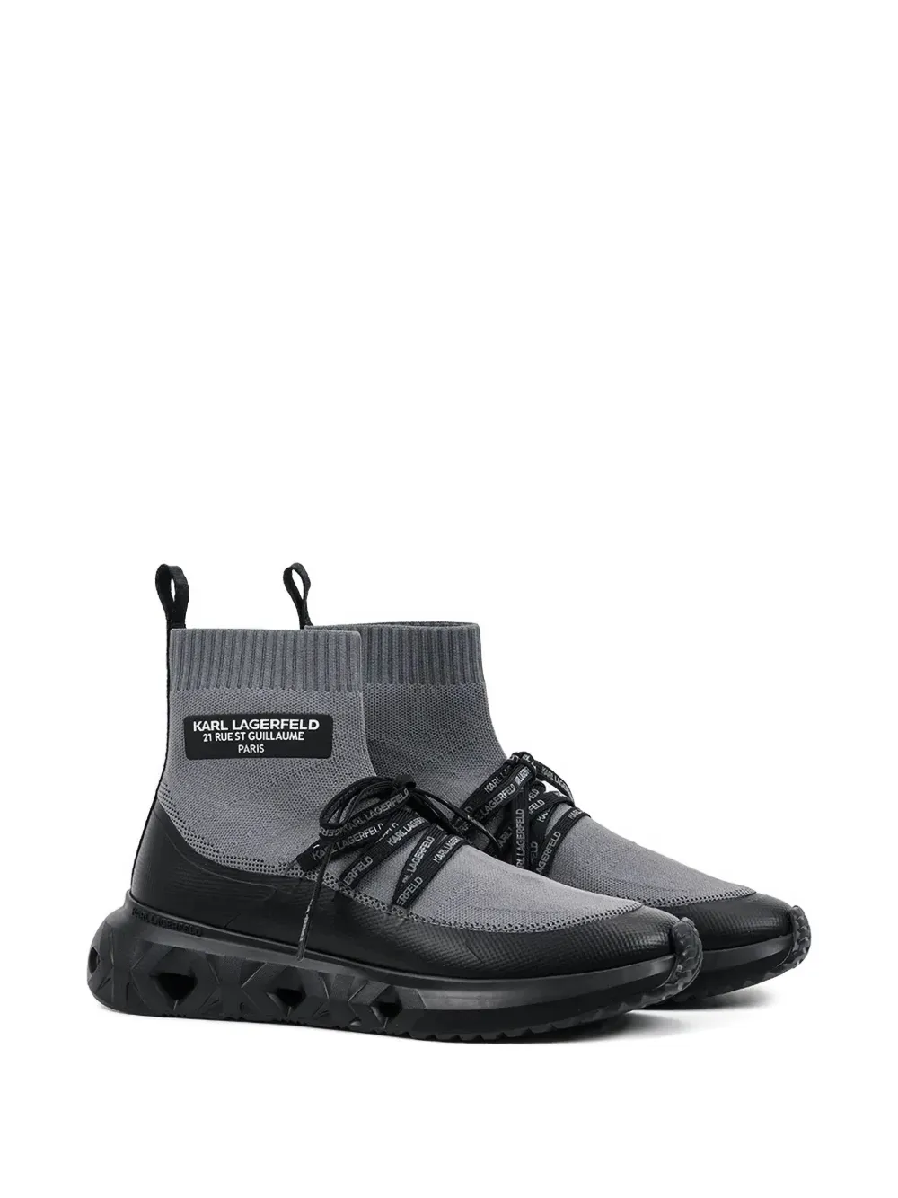Karl Lagerfeld sock-knit high-top sneakers Black