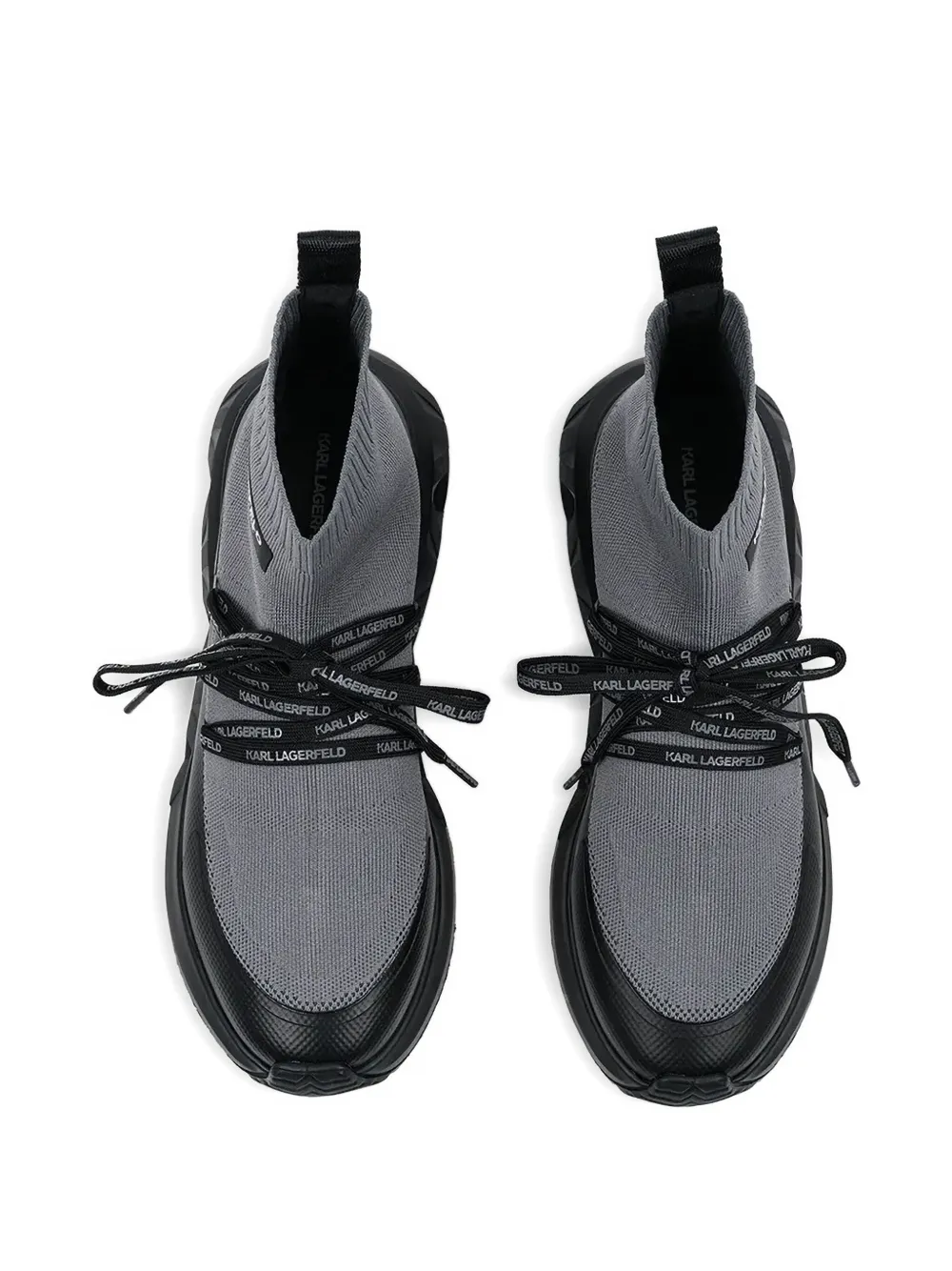 Karl Lagerfeld sock-knit high-top sneakers Black
