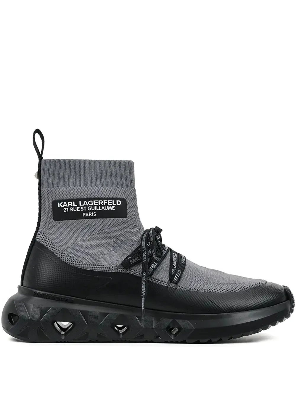 Karl Lagerfeld sock-knit high-top sneakers Black