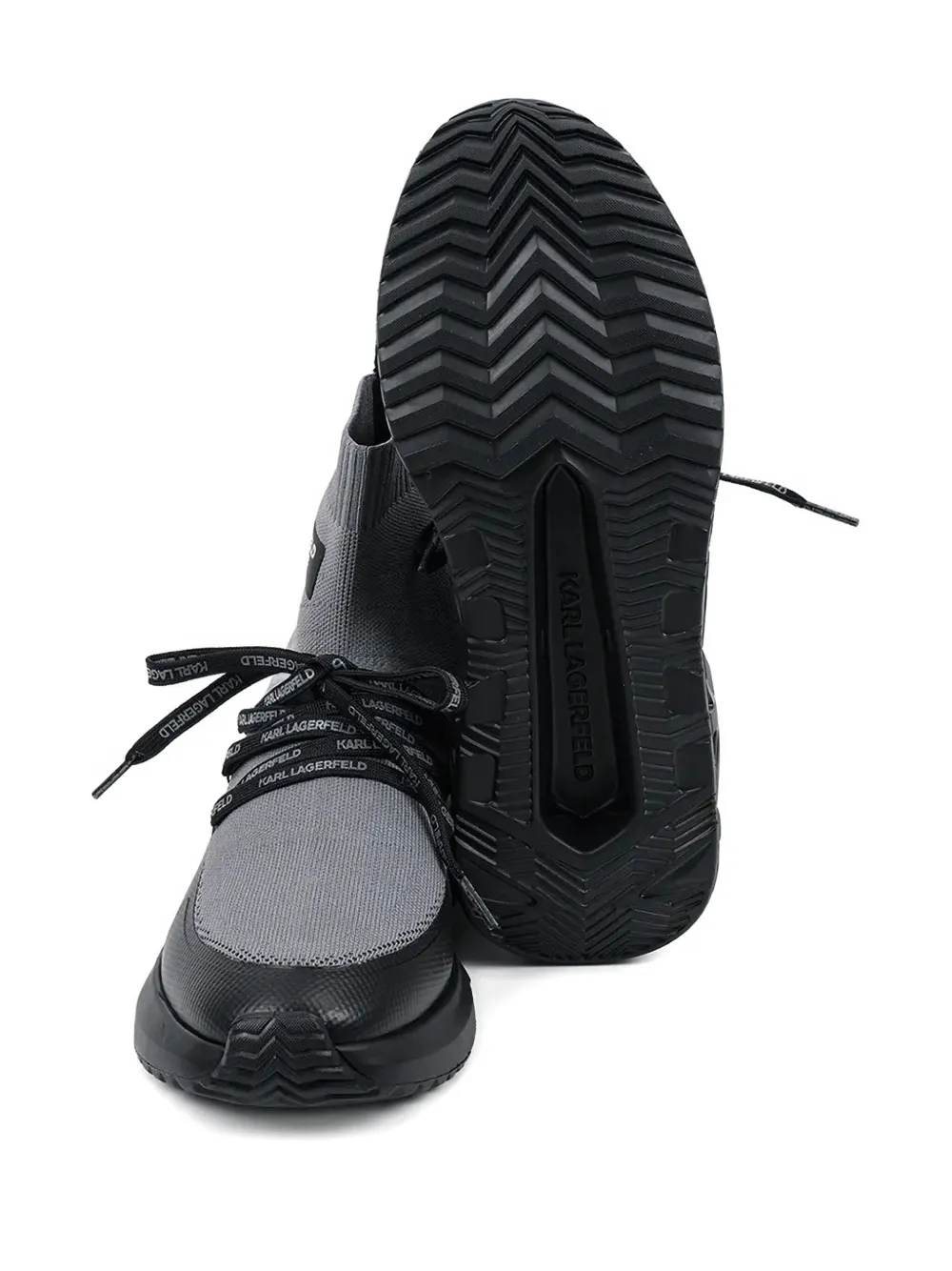 Karl Lagerfeld sock-knit high-top sneakers Black
