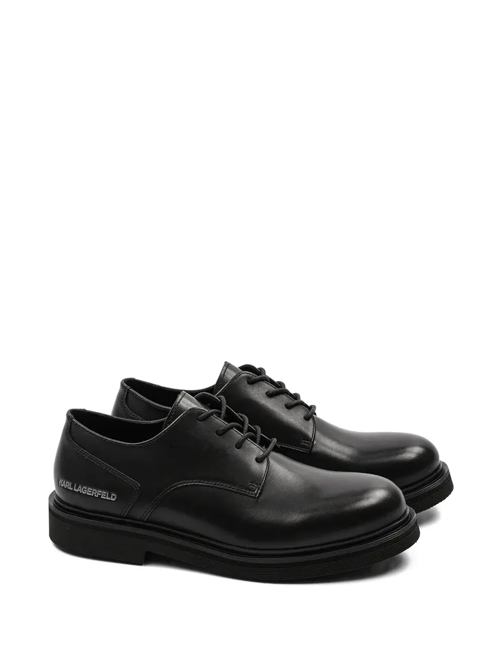 Karl Lagerfeld Leren Derby veterschoenen Zwart