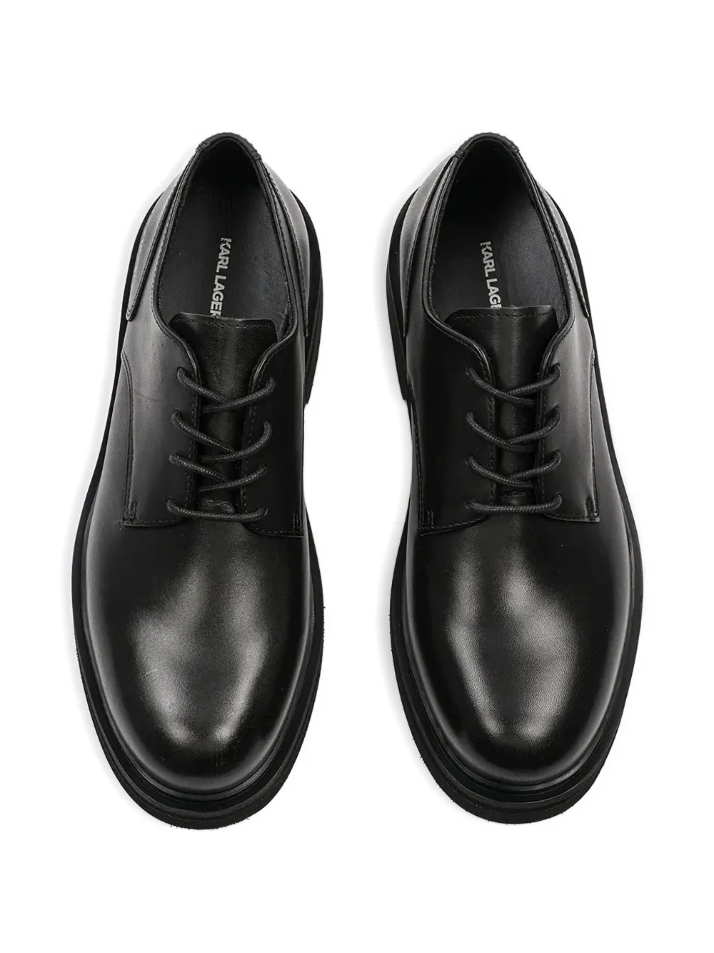 Karl Lagerfeld Leren Derby veterschoenen Zwart
